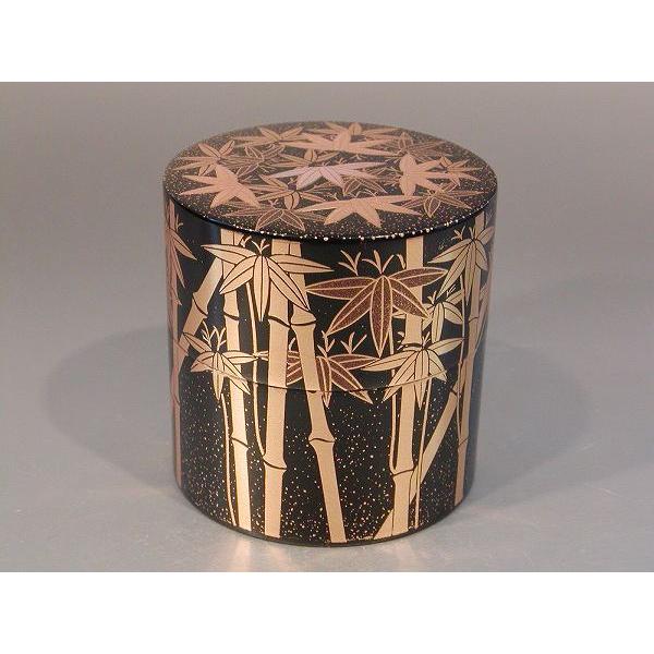 薄茶器　中次　総竹林、加賀の蒔絵師　和田寿峰作