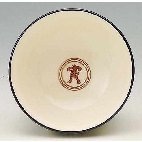 茶道具 抹茶茶碗 色絵 帯竹林 「寅」、京焼 相模竜泉作 桐共箱 新品