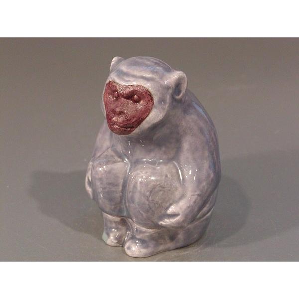 【 茶道具・香合 】交趾　干支　申（さる）、　中村翠嵐作 