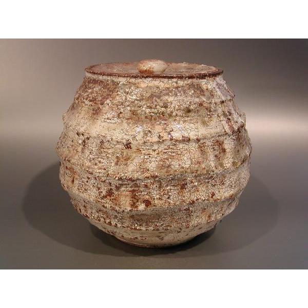 茶道具 水指 粉引唐津 窯変芋頭、 鏡山窯 井上東也作 : 佐藤大観堂