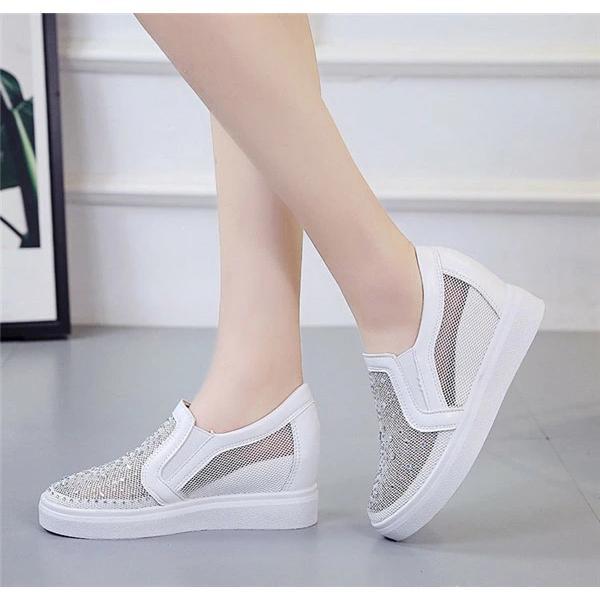 インヒール スニーカー スリッポン 厚底 シューズ レディース カジュアル 白 ホワイト 黒 ブラック レジャー 美脚 かわいい足元 おしゃれ 22 5 25 0 dys4rmba Quinoabrindes Com Br