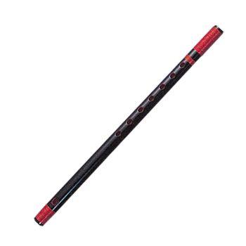 篠笛 お囃子用 お祭り用 6穴・7穴 6本調子 黒塗 丸山 赤ビニール両巻 【彫】 Eタイプ