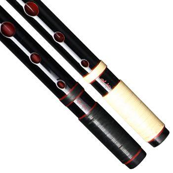 東雲麗 篠笛 ドレミ調 7穴 4本調子 漆黒 籐両巻 : 和楽器総合販売