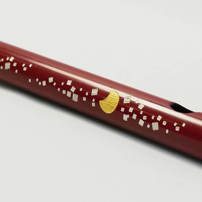 篠笛　立平　ドレミ調　八本調子　塗笛　蒔絵　赤　天の川 篠笛 立平 ドレミ調 八本調子 塗笛 蒔絵 赤 天の川