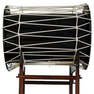 大締太鼓 3尺（鼓面:90cm） 四本柱台付 中古 和太鼓 大太鼓