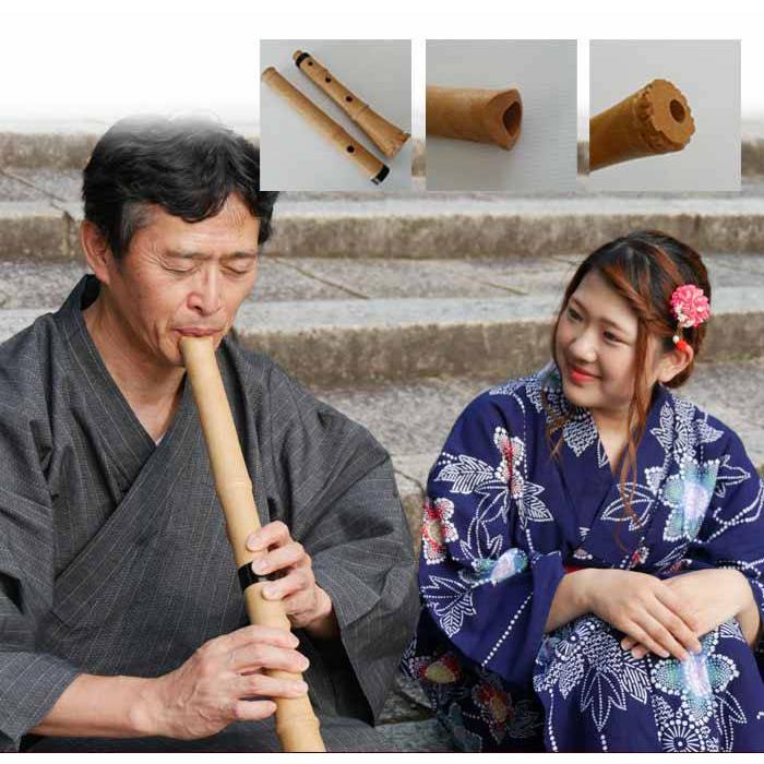 尺八（１尺８寸）和楽器　刀袋付き 送料込 尺八入門セット 教則DVD 収納袋 つゆきり 1尺8寸管（D調