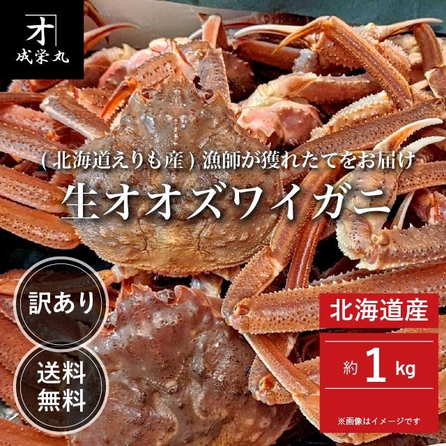 生オオズワイガニ 北海道産 訳あり 約1kg 大サイズ （1杯あたり約300g