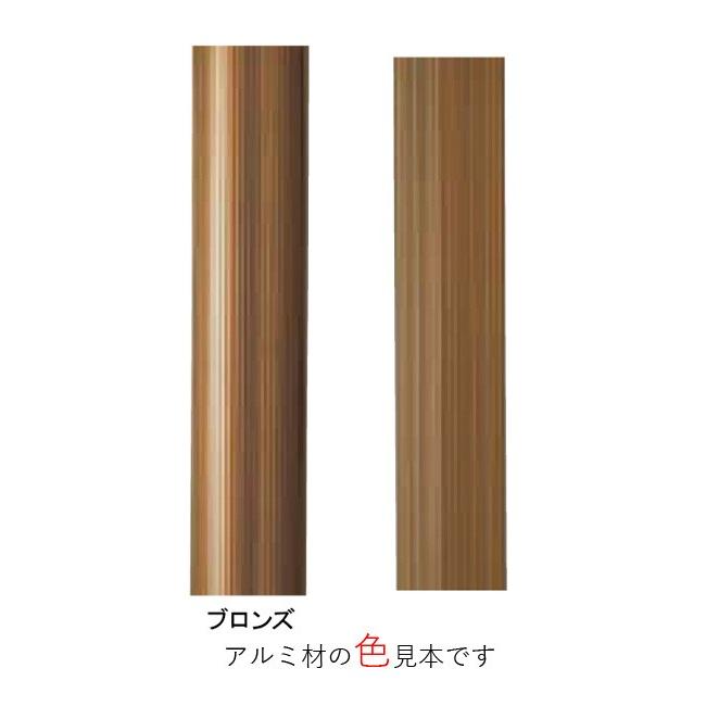 アルミ控柱角2000( スチール取付金具付)ブロンズ30x60x2000mm  合成竹 竹垣根 竹垣フェンス アルミ 柱の画像