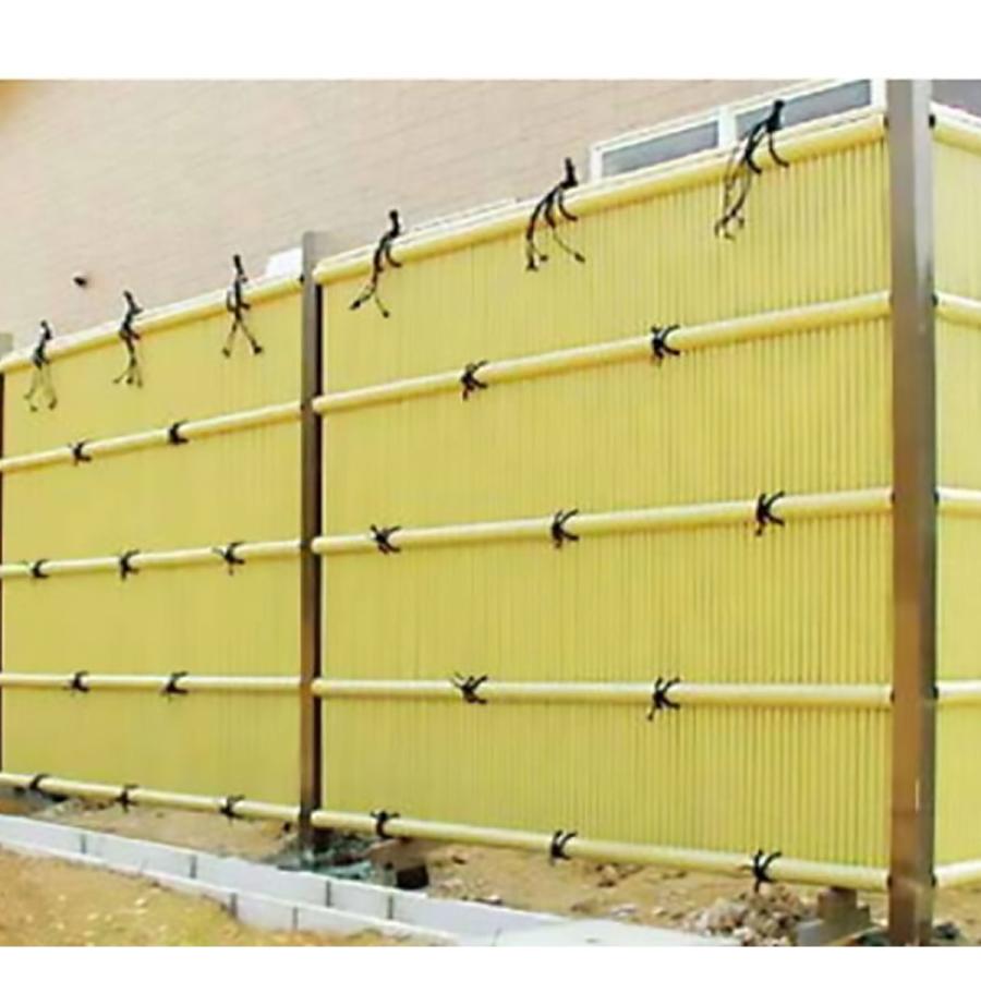 人工竹パネルなごみ竹イエロー約900×1800mm 合成竹 竹垣根 竹垣