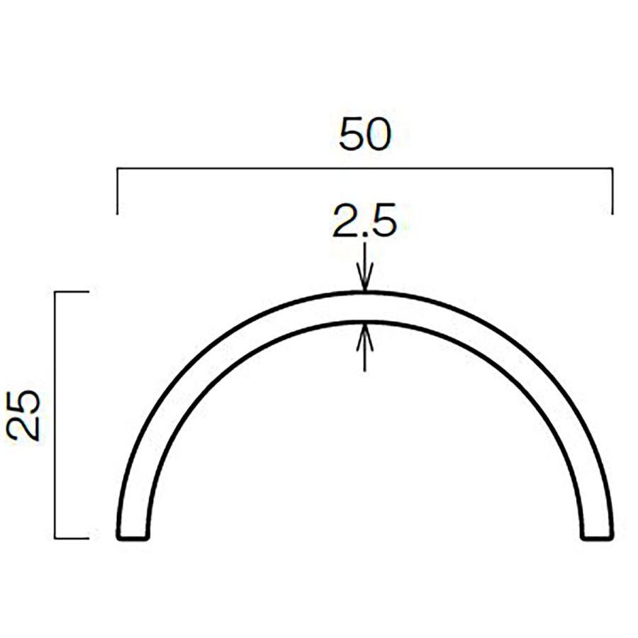 エイコープラ押え竹#50半割イエロー50x25x1900mm２本　四万円以上購入送料無料例外地域有り｜taikoh｜02