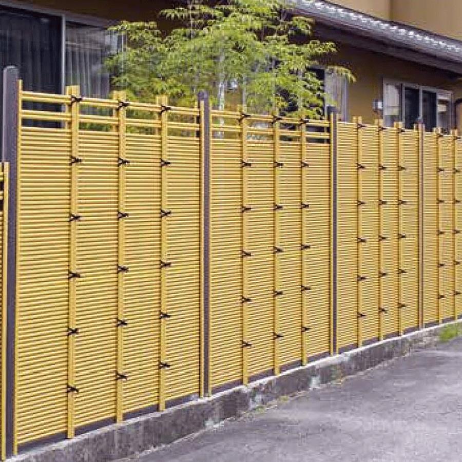 人工竹 イエロー26Φ×1845mm2本 合成竹 竹垣根 竹垣フェンス 樹脂 和風