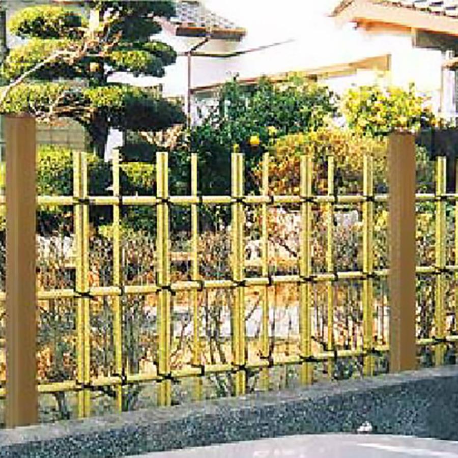 竹細工 人工竹 イエロー26Φ×1845mm2本 合成竹 竹垣根 竹垣フェンス 樹脂 和風