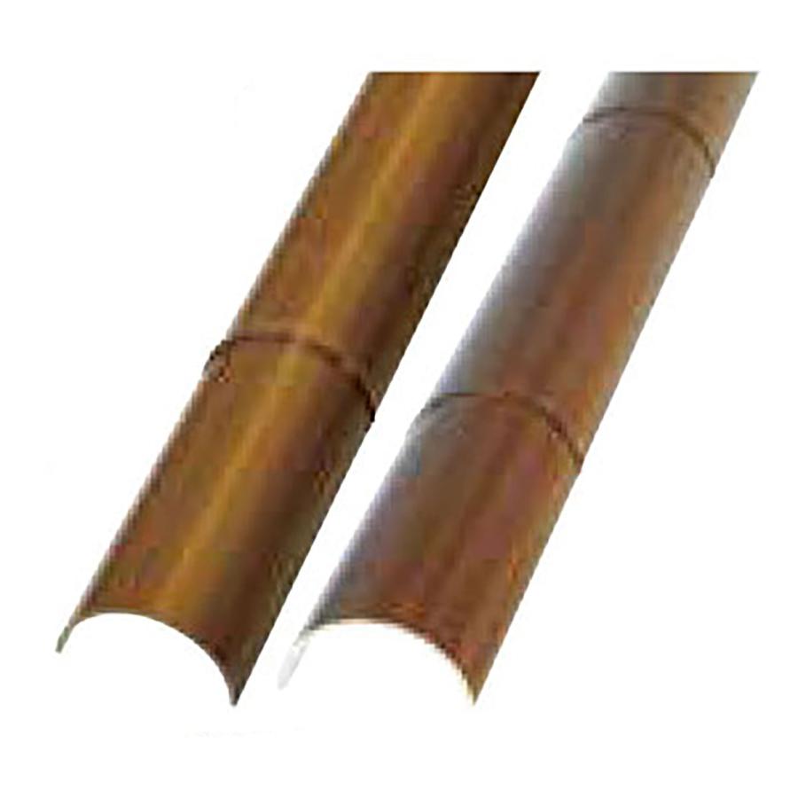 人工竹80半割 煤竹 匠80半割x2000mm2本  合成竹 竹垣根 竹垣フェンス 樹脂 和風 仕切り 竹プラスチック ポール