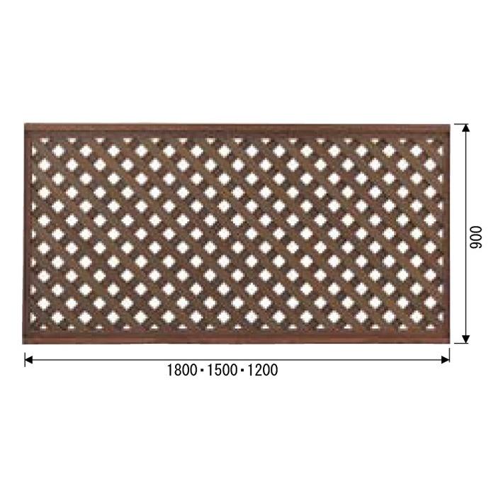 ラティス 社会的単位Ａ-I型（丸柱用）1500暗然たる赤銅色幅1500×高さ900粍 ラティスフェンス-フェンス、外壁-DIY、工具
