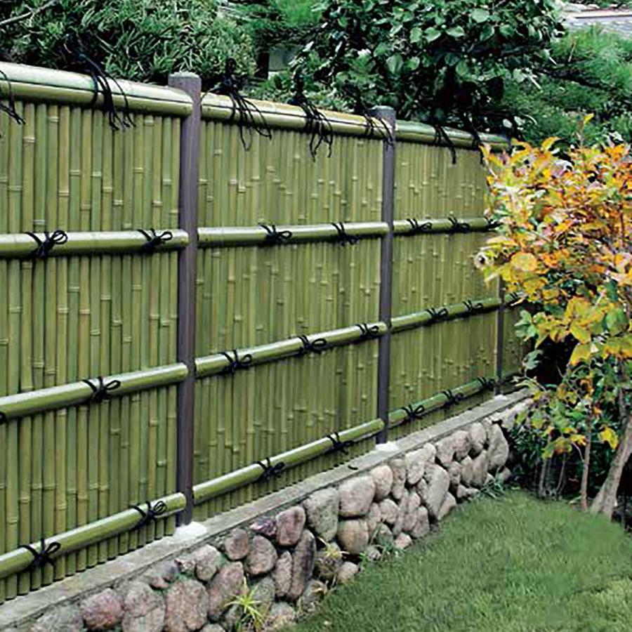 人工竹 簡単組立済 建仁寺片面張 青竹 追加セットW1800xH1800mm 合成竹