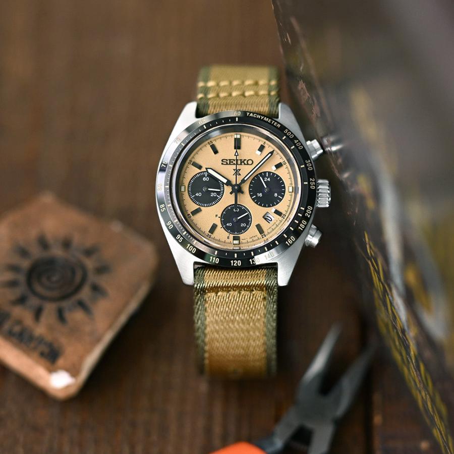 20mm HAVESTON 時計ベルト M-1936-2P ナイロン カーキ＆ミリタリー