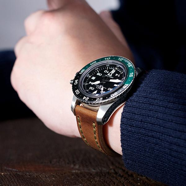 20mm MiLTAT 時計ベルト ハンドクラフト イタリアンカーフ ブラウン