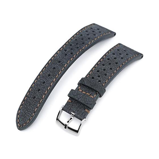 20mm MiLTAT 時計ベルト ラリーレーシング ヌバック ダークグレー