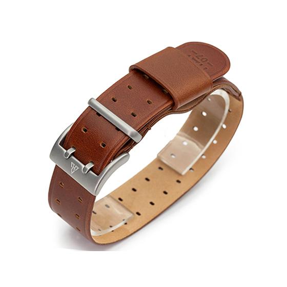 22mm HAVESTON 時計ベルト M-1907 トップグレインレザー ラセット