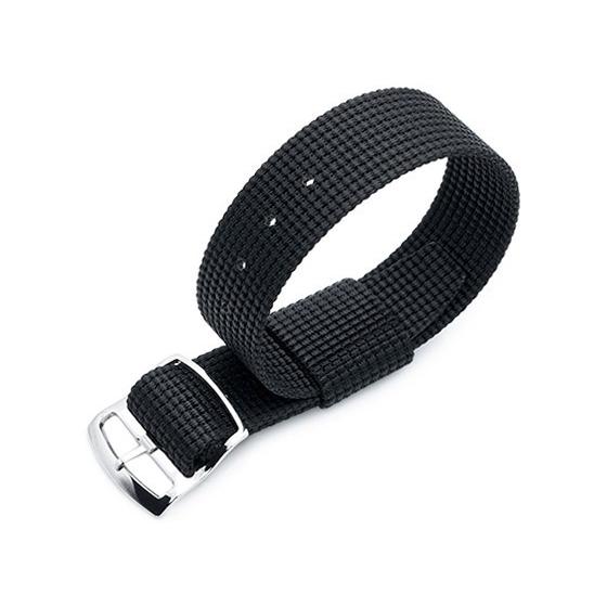 22mm MiLTAT 時計ベルト NATO RAF 多層織ナイロン ブラック