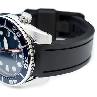 20mm Crafter Blue 時計ベルト NBRラバー ブラック PVDバックル