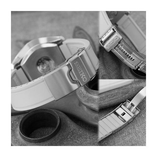 20mm Crafter Blue 時計ベルト NBRラバー ブラック カーブドエンド for