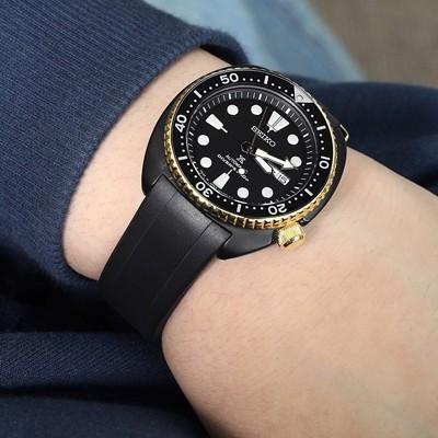 22mm Crafter Blue 時計ベルト NBRラバー ブラック IPゴールド 22mm Crafter Blue 時計ベルト NBRラバー ブラック IPゴールド