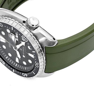 22mm Crafter Blue 時計ベルト NBRラバー ミリタリーグリーン カーブド