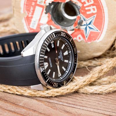 22mm Crafter Blue 時計ベルト NBRラバー ブラック カーブド 22mm Crafter Blue 時計ベルト NBRラバー ブラック カーブド