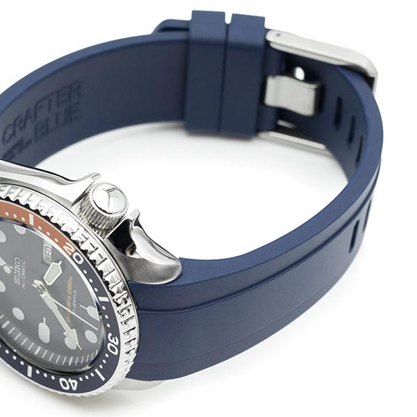 22mm Crafter Blue CB10-F 時計ベルト FKMラバー ネイビーブルー