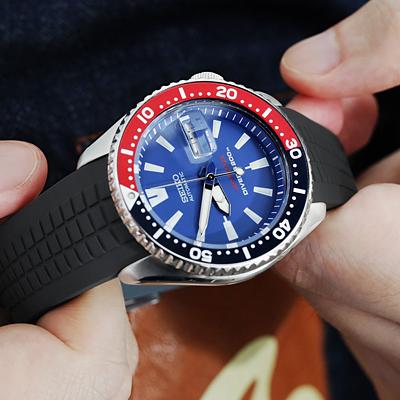 SEIKO Kinetic 青 ラバーベルト 時計 Amazon.co.jp: 20mm 時計ベルト NBRラバー ダークブルー