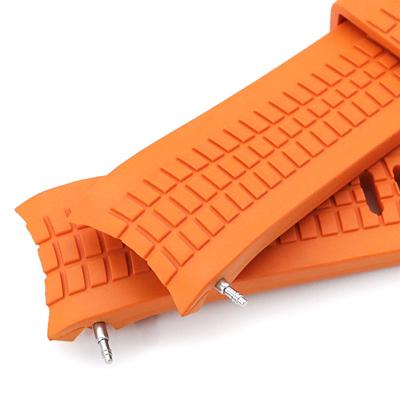 22mm Crafter Blue CB11 時計ベルト NBRラバー オレンジ カーブド