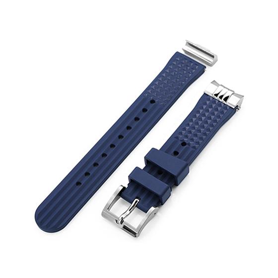 20mm MiLTAT 時計ベルト FKMラバー ネイビーブルー ワッフル 20mm MiLTAT 時計ベルト FKMラバー ネイビーブルー ワッフル