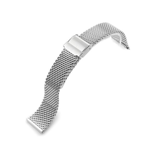 19mm MiLTAT 時計ベルト ミラネーゼメッシュバンド テーパード