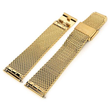 19mm MiLTAT 時計ベルト ミラネーゼメッシュバンド テーパード