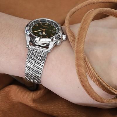 20mm MiLTAT 時計ベルト クラシック ボニー メッシュバンド ポリッシュ