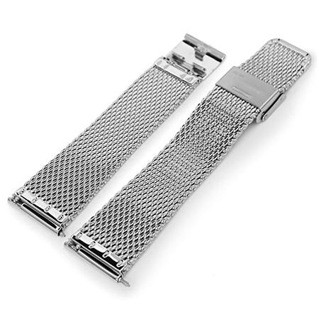 22mm MiLTAT 時計ベルト ミラネーゼメッシュバンド テーパード