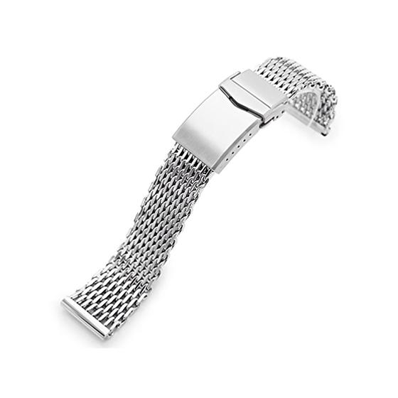 【廃盤】タイコノート 20mm MiLTAT シャークメッシュバンド　ポリッシュ 20mm MiLTAT テーパード Winghead シャークメッシュバンド ステンレス