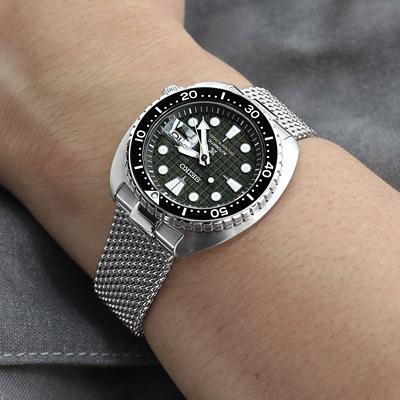 22mm MiLTAT Massy メッシュバンド ステンレス テーパード