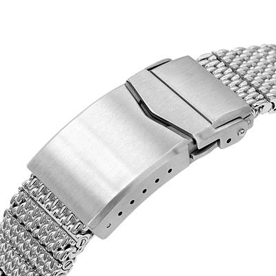22mm MiLTAT Massy メッシュバンド ステンレス テーパード