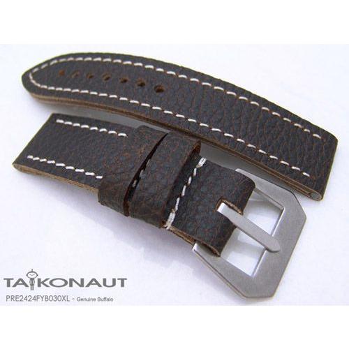 24mm TAIKONAUT 時計ベルト プレバンドーム ヴィンテージカーフ ダーク
