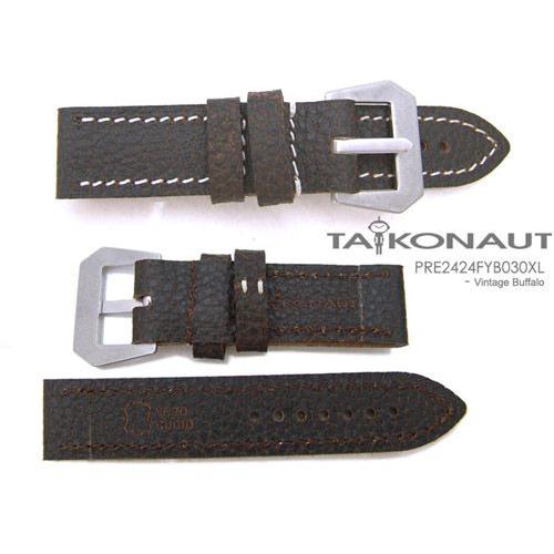 24mm TAIKONAUT 時計ベルト プレバンドーム ヴィンテージカーフ ダーク