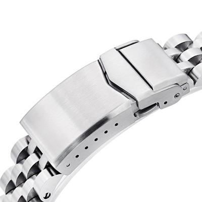 20mm メタル時計バンド ステンレススチール Angus ブラッシュド