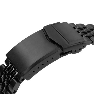 20mm メタル時計バンド ステンレススチール Goma BOR ブレスレット DLC