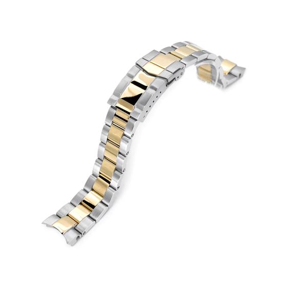 20mm メタル時計バンド ステンレス オイスター ブレスレット ツートン
