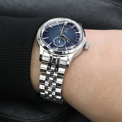 20mm メタル時計バンド ANGUS ジュビリー ブレスレット Vクラスプ for セイコー プレサージュ カクテル SARY101， SARY107， SARY129， SARY131， SSA341， SSA343他 SEIKO SARY101， SARY107， SARY129， SARY131， SSA341，