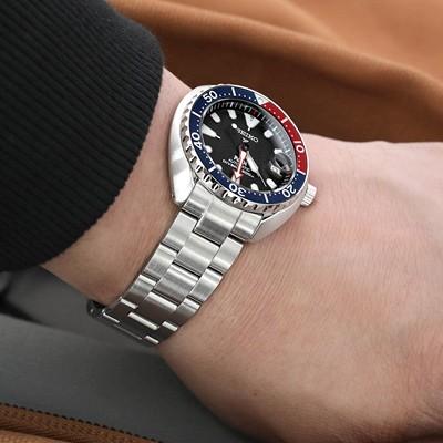 時計バンド オイスター ブレスレット Vクラスプ for セイコー MM300 20mm メタル時計バンド ステンレス オイスター ブレスレット Vクラスプ