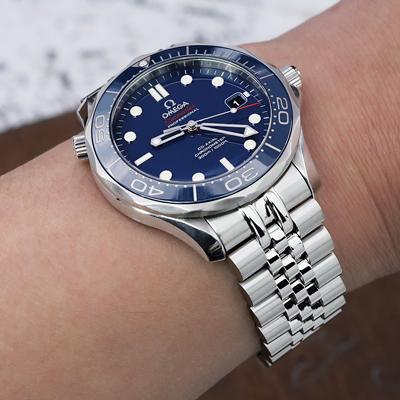 20mm メタル時計バンド ステンレススチール ジュビリー ブレスレット Vクラスプ for OMEGA オメガ シーマスター ダイバー 300M 41mm, アクアテラ 150M 41mm｜taikonaut｜07