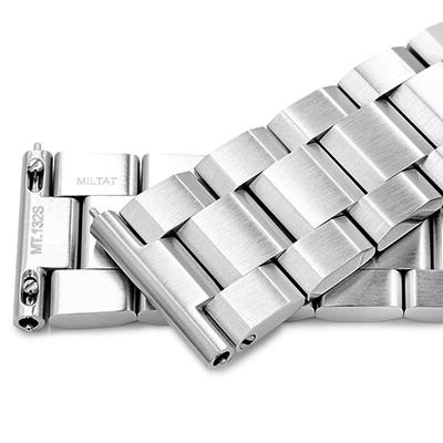 20mm メタル時計バンド ステンレススチール ヘクサッド3 ブレスレット