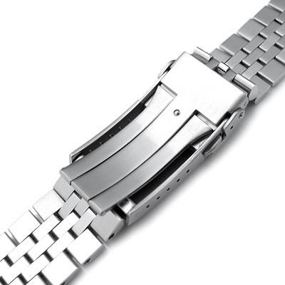 20mm メタル時計バンド ステンレス ジュビリー ブレスレット Vクラスプ